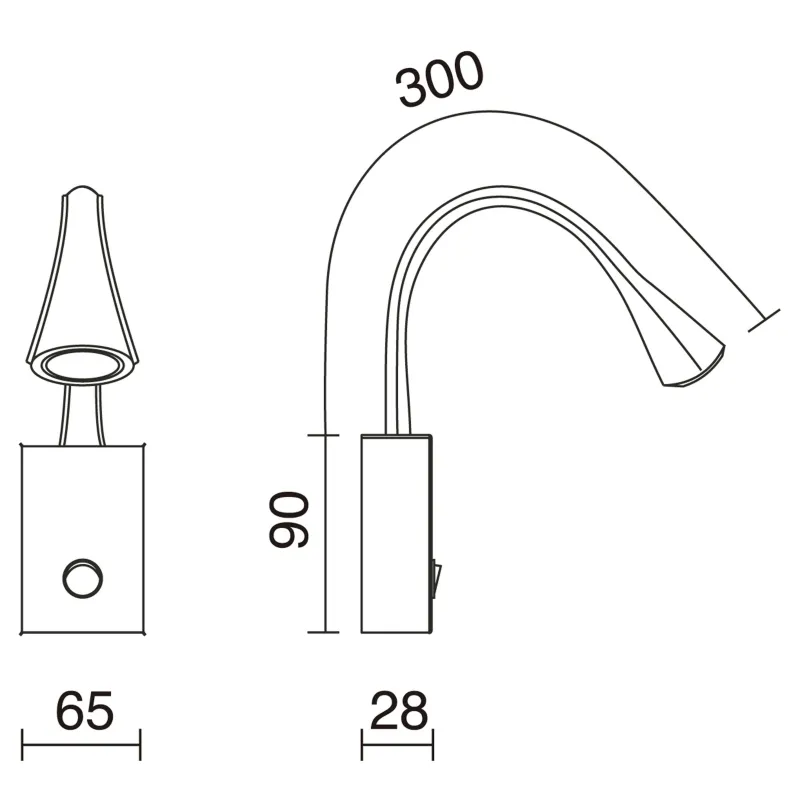 Liseuse SKIN LED SMD 2W 3000K Blanc