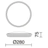 Plafonnier CARME IP44 LED SMD 16.50W 3000K/4000K/6000K Blanc