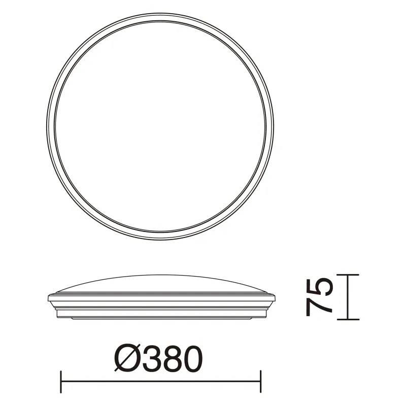 Plafonnier CARME IP44 LED SMD 27.50W 3000K/4000K/6000K Blanc