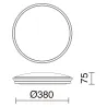 Plafonnier CARME IP44 LED SMD 27.50W 3000K/4000K/6000K Blanc