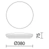 Plafonnier CARME IP44 LED SMD 27.50W 3000K/4000K/6000K Nuancé