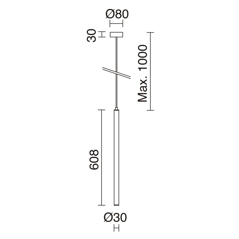 Suspension TANIA LED SMD AC 4W 3000K Cuivre