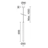 Suspension TANIA LED SMD AC 4W 3000K Cuivre