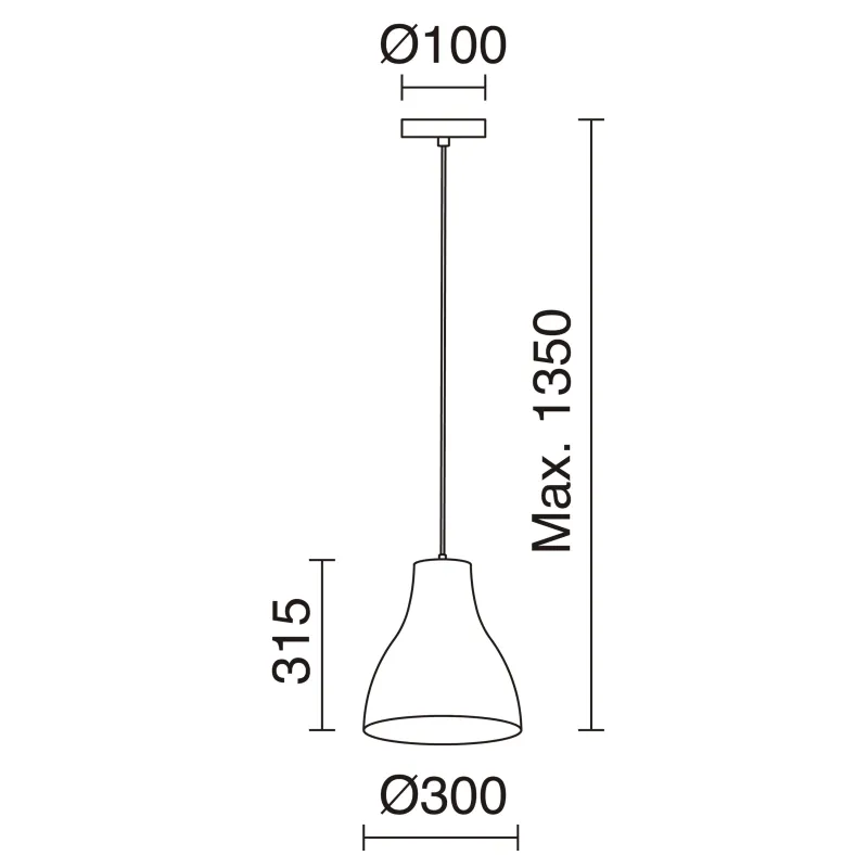 Suspension CAMILA E27 42W Chromé