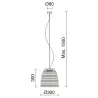 Suspension TWIST GX53 LED T2 6W 3000K Bois de hêtre