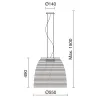Suspension TWIST GX53 LED T2 10W 3000K Bois de hêtre