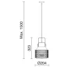 Suspension TOSCA E27 60W Noir