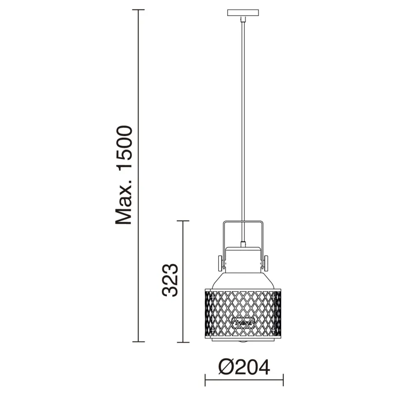 Suspension TOSCA E27 60W Bleu