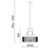 Suspension TOSCA E27 60W Noir
