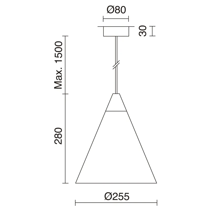 Suspension ODA E27 60W Blanc