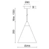 Suspension ODA E27 60W Bleu