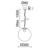Suspension OXY E27 60W Or