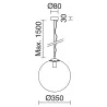 Suspension OXY E27 60W Or