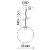 Suspension OXY E27 60W Or