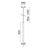 Suspension semi-encastré TANIA LED SMD AC 4W 3000K Noir