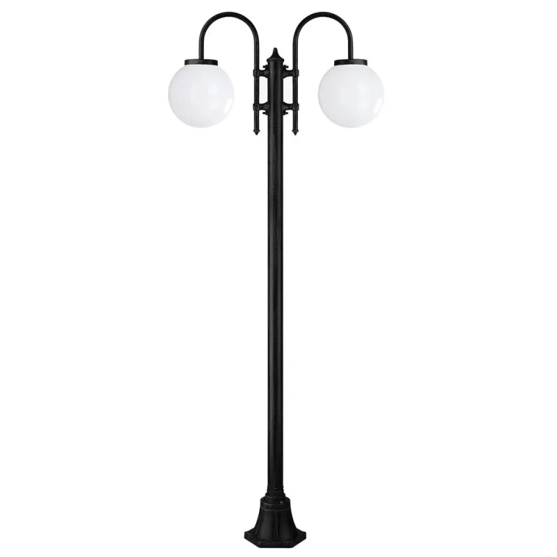 Colonne BOOM IP43 E27 2 ballon noir - Pas cher