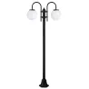 Colonne BOOM IP43 E27 2 ballon noir - Pas cher