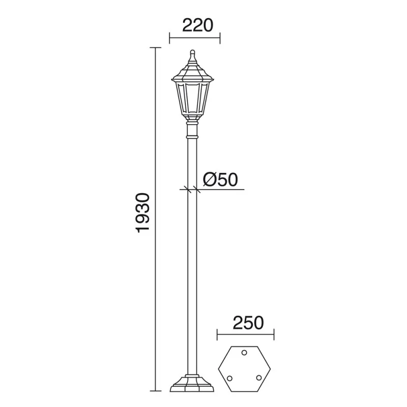Colonne CLIC-CLAC 6 IP44 E27 bl. - Pas cher