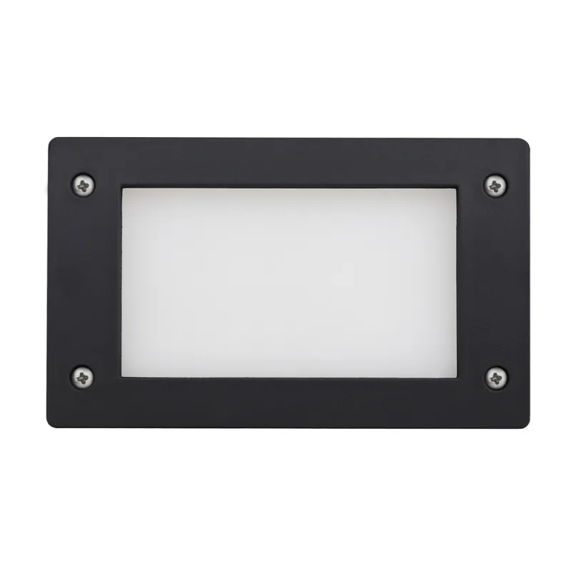 Encastré Rect.  DEVON GX53 LED T2 3W 350lm 3000K Noir - Pas cher