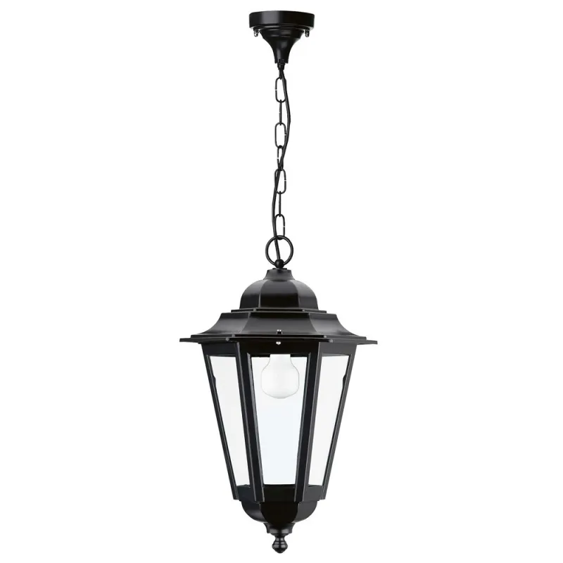 Lampadaire pendant  ELITE 6 IP43 E27 transp 41cm noir - Pas cher