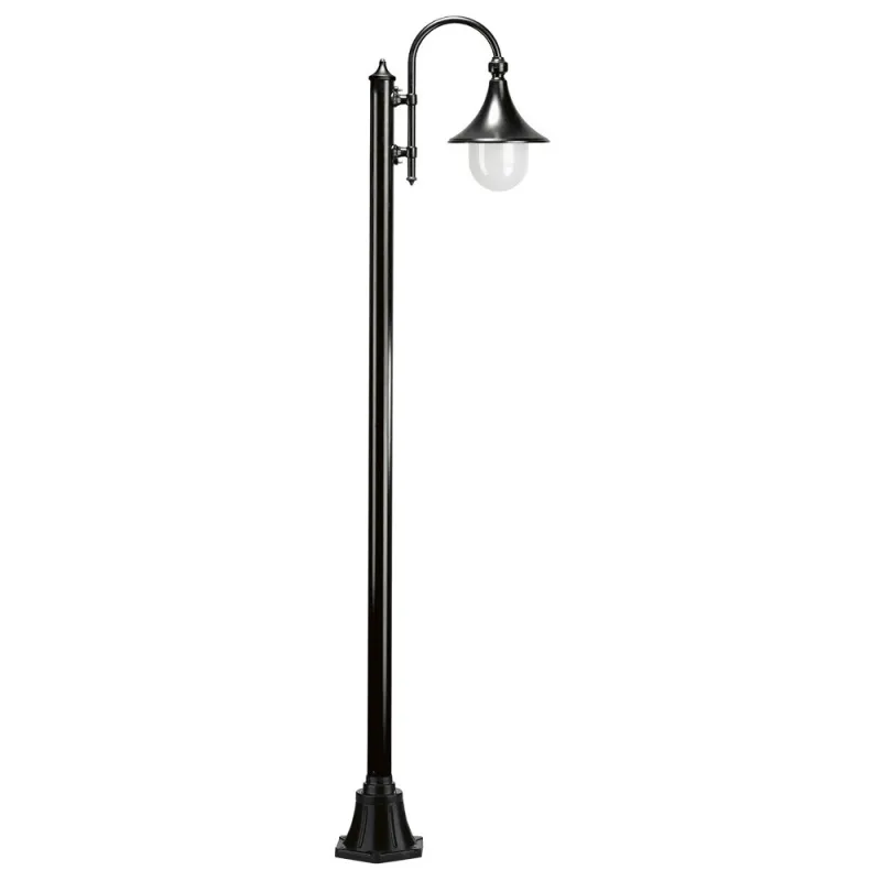 Lampadaire 1L. TROM IP43 E27 Noir. - Pas cher