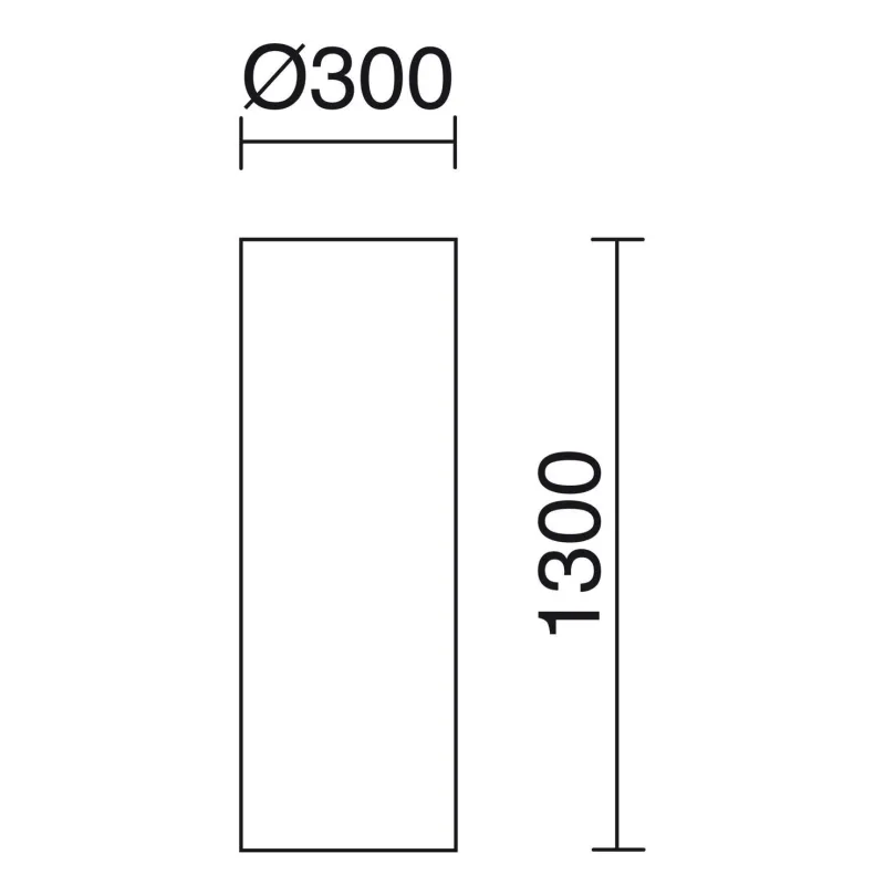 Luminaire CYLINDER IP55 E27 33W 130cm Blanc - Pas cher