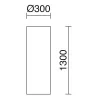Luminaire CYLINDER IP55 E27 33W 130cm Blanc - Pas cher