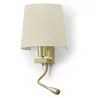 Applique murale liseuse FIRENZE E2723W+LED3W1int.2USB Or mat - Pas ...