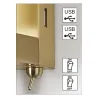 Applique murale liseuse FIRENZE E2723W+LED3W1int.2USB Or mat - Pas ...