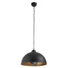 Suspension TANNA E27 60W ø53cm Noir - Pas cher