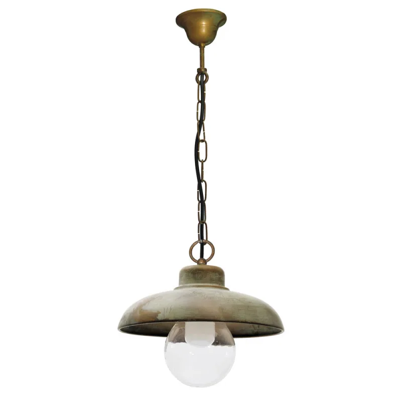 Pendant ANECY IP44 E27 Laiton vieilli - Pas cher