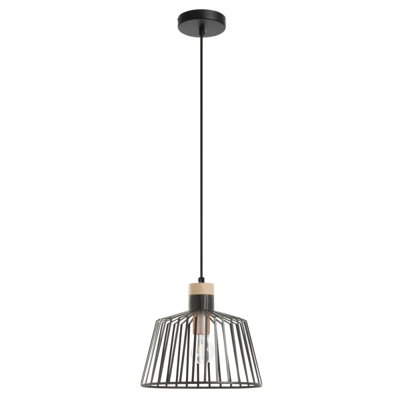 Suspension BAGUET IP20 E27 60W Noir - Pas cher