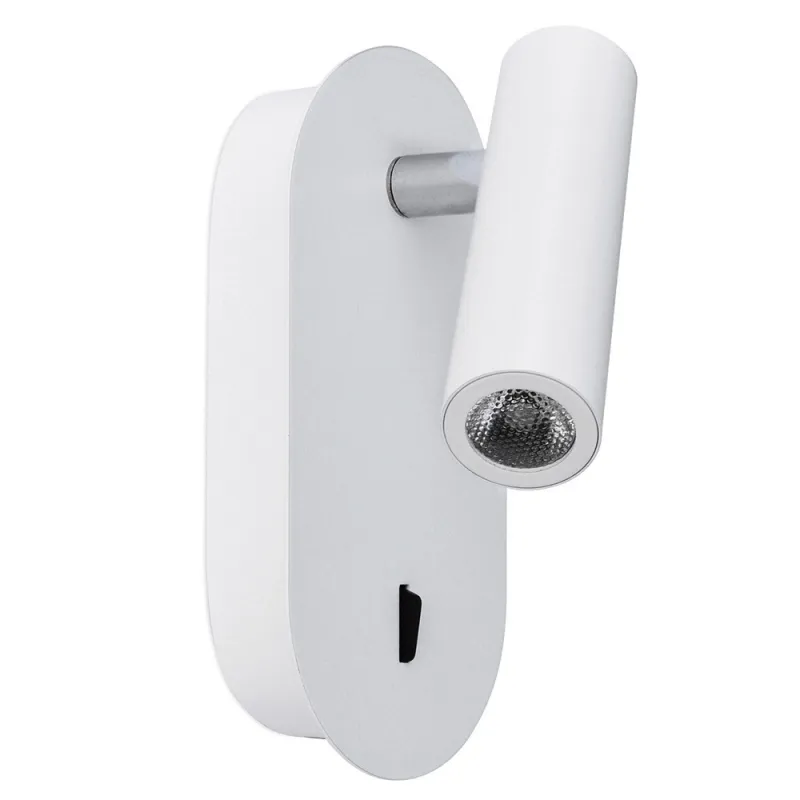 Applique liseuse DIRK IP20 LED 3W 200lm Blanc 3000K - Pas cher