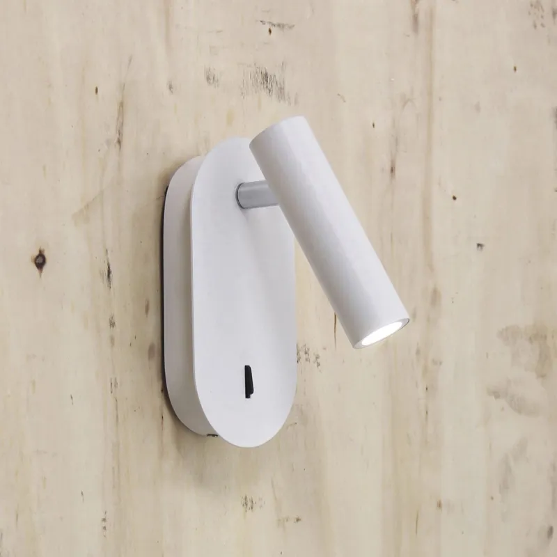 Applique liseuse DIRK IP20 LED 3W 200lm Blanc 3000K - Pas cher