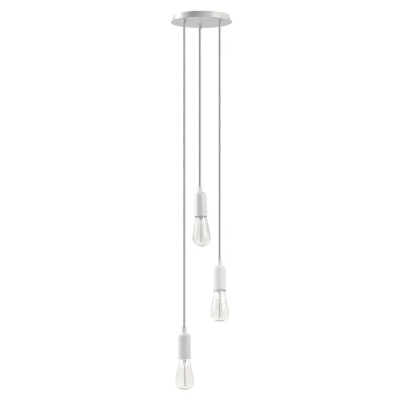 Suspension A TU ESTILO IP20 3xE27 60W blan - Pas cher