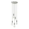 Suspension A TU ESTILO IP20 5xE27 60W crom - Pas cher