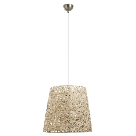 Suspension  VIMET IP20 E27 60W Fibre naturelle marron - Pas cher