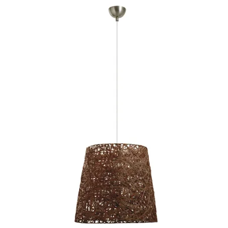Pendant  FIMET IP20 E27 60W 60cms Fibre naturelle marron - Pas cher