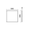 Panel SPLAT LED 42W 3700lm 3000K Blanc - Pas cher
