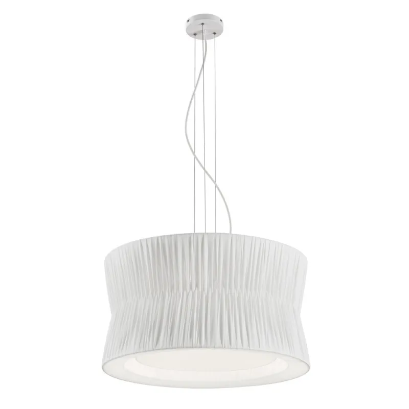 Suspension CORA IP20 3x E27 máx. 60W Ribbon Wrapped Blanc - Pas cher