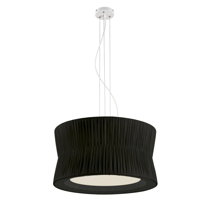 Suspension CORA IP20 3x E27 máx. 60W Ribbon Ribbon Wrapped Noir - P...
