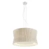 Suspension CORA IP20 3x E27 máx. 60W Ribbon Wrapped beige - Pas cher