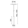 Suspension encastrée TANIA IP20 GU10 máx. 50W Noir - Pas cher