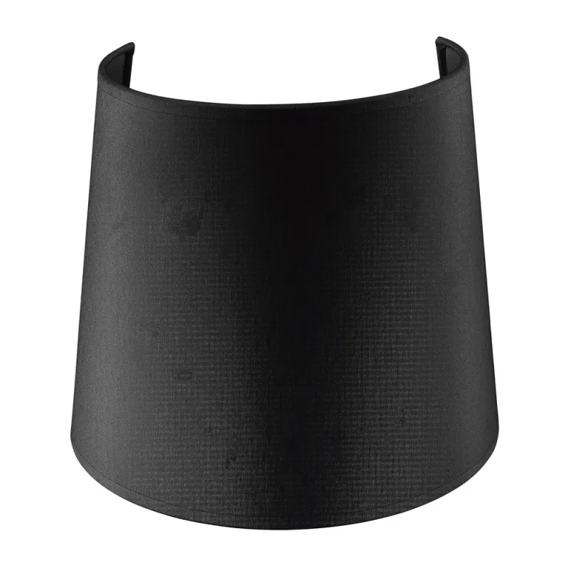 Abat-jour conique 21 cm cotton Noir - Pas cher