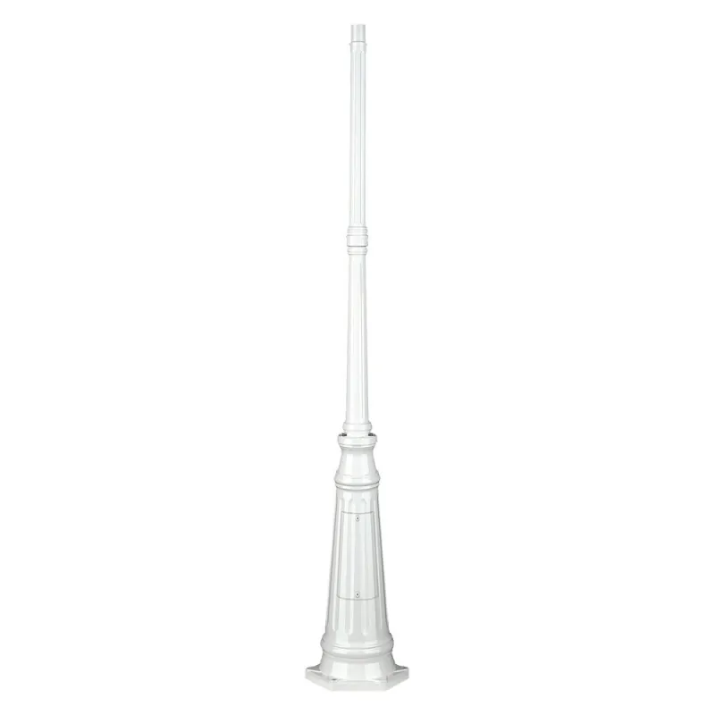 Colonne Luminaire 201cm Ø4,5cm Bl. - Pas cher