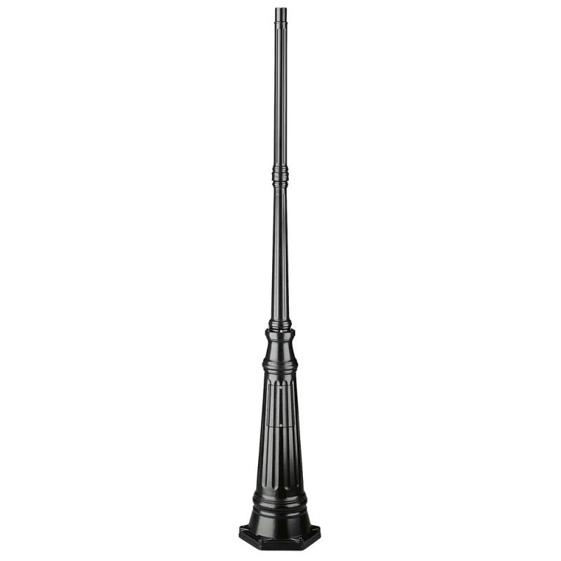 Colonne Luminaire 201cm Ø4,5cm Noir. - Pas cher