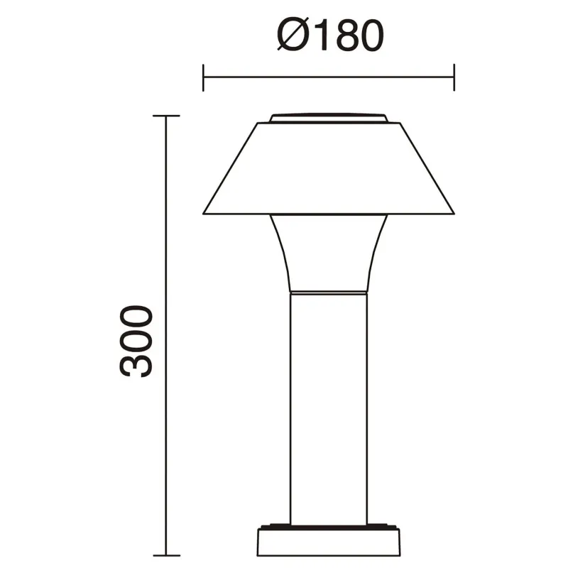 borne-exterieur-30cm-ip65-potelet-gris-3000k-1680-lumens