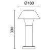 borne-exterieur-30cm-ip65-potelet-gris-3000k-1680-lumens