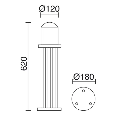 Borne COK IP55 E27 70W Anthracite