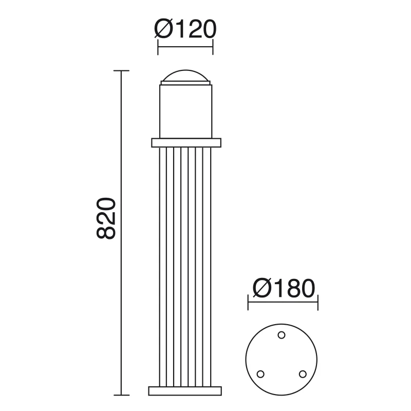 Borne COK IP55 E27 70W Anthracite